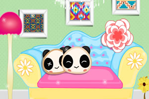 可爱的沙发装饰