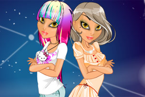 打扮叛逆双胞胎