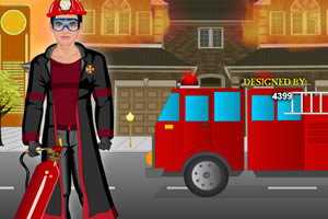 打扮英勇消防员