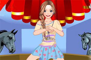 跳骑马舞的女孩