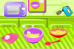 美味的烤宽面条