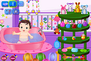 小宝贝开心沐浴