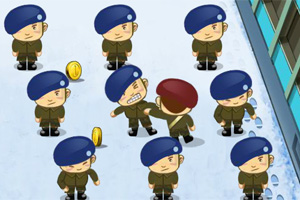 调皮的军训新生