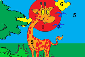 爱玩游戏的长颈鹿