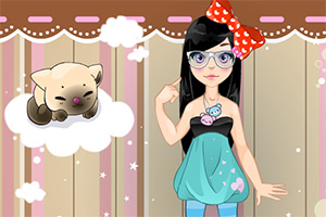 戴着眼镜的女孩