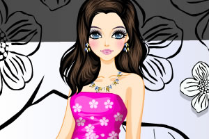 无肩鸡尾酒礼服