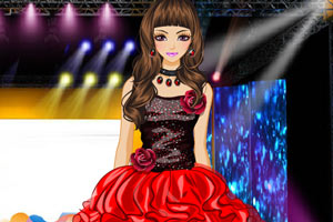 时尚褶皱连衣裙