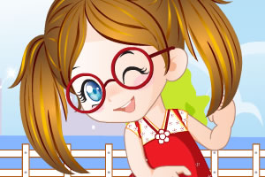 夏季水上公园女孩