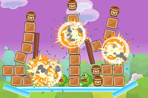 炸飞小绿怪无敌版