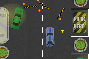 小镇拥堵的停车场