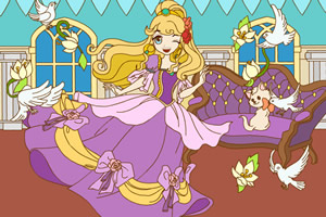 快乐的公主着色