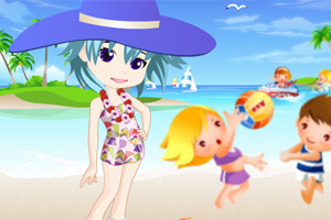 可爱夏威夷女孩