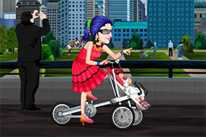 装扮自行车女孩