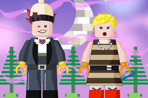 可爱的玩具情侣