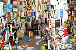 杂乱书店找东西