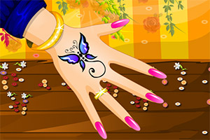 五彩斑斓的美甲