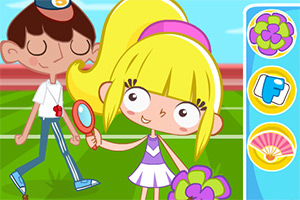 啦啦队女孩偷懒