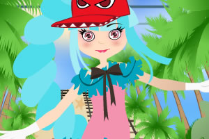 铁轨上的冲浪女孩