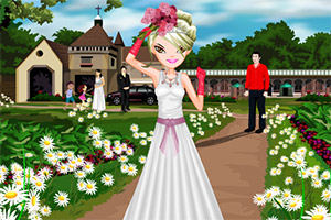 白色婚纱迷人新娘