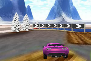 紫色跑车跑道试驾