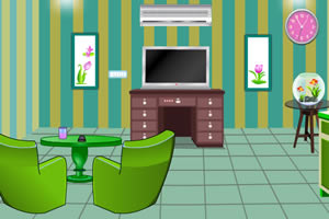逃出绿色休闲客厅