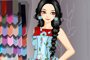 花卉提花连衣裙