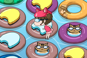 大眼萌萌过泳池