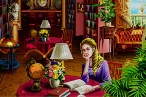 图书馆中的女孩