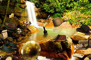 黄金湖畔找东西