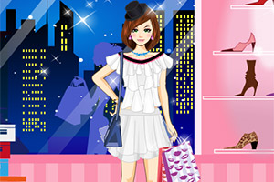 时尚女孩购物装扮