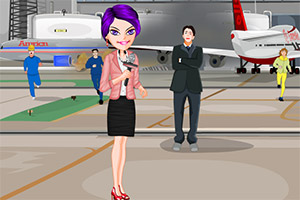 装扮青年女记者