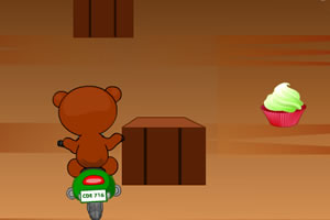 可爱熊骑电动车