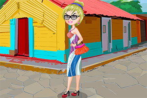 色彩鲜艳的长裙