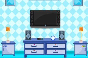 蓝色格调房间逃脱