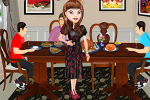 感恩节餐前装扮