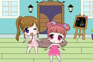 时髦的双胞胎姐妹