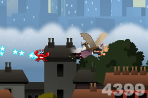 愤怒的老奶奶向前冲