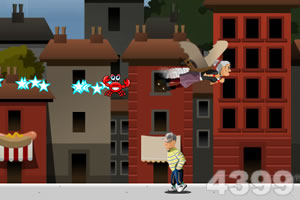 愤怒的老奶奶向前冲