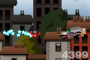 愤怒的老奶奶向前冲