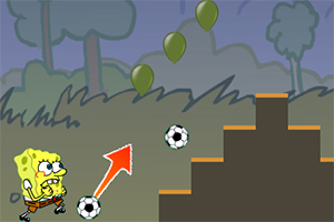 海绵宝宝玩足球