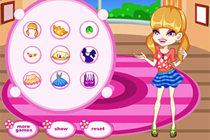 晚宴的多彩女孩