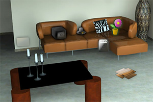 宽敞的黄金房间