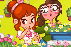 花卉店员开小差