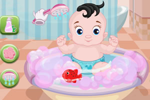 可爱宝宝洗香香