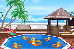 布置宝宝游泳池