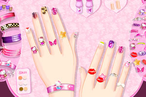 凯蒂猫美甲设计