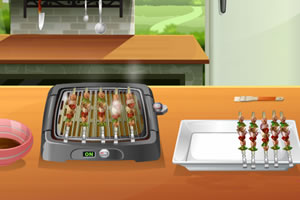 跟莎拉学作烤肉串