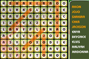 寻找流行歌手单词