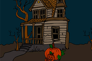 万圣节鬼屋填颜色