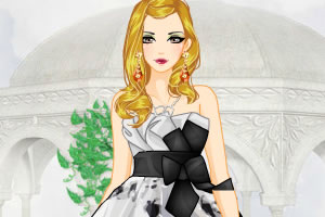 黑白色婚纱礼服